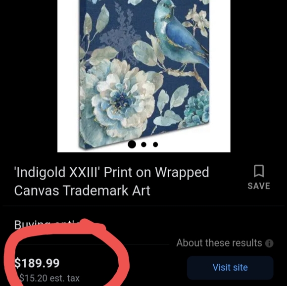 Lisa Audit Indigold Series Art & 2 additional Farmhouse Style Canvas Prints - Picture 2 of 8